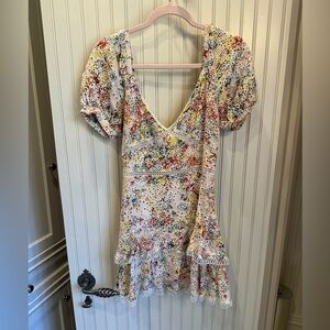 En Saison Multicolor Embroidered Mini Dress